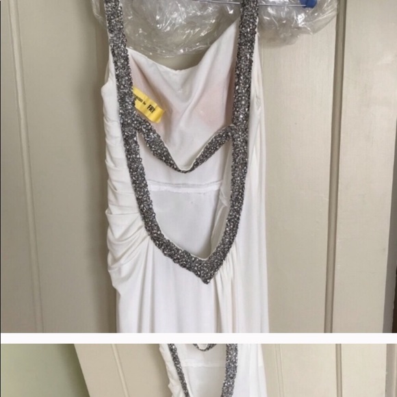 Beyond by Jovani White backless gown - Picture 3 of 9